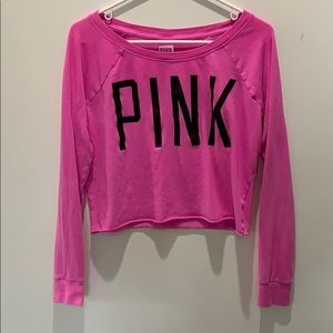 VS PINK cropped long sleeve shirt